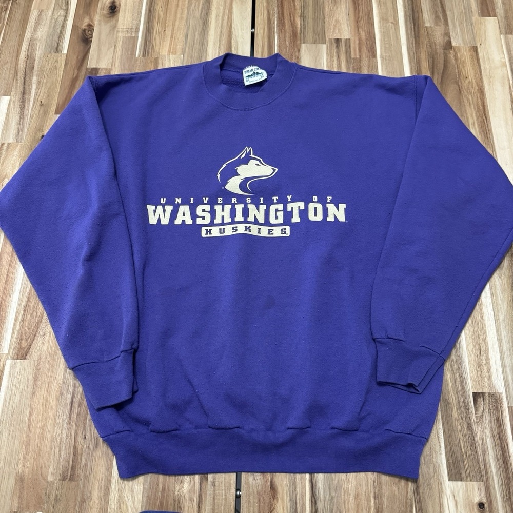 Vintage Washington Huskies‎ Sweatshirt Mens M Purple Crewneck College 90s USA